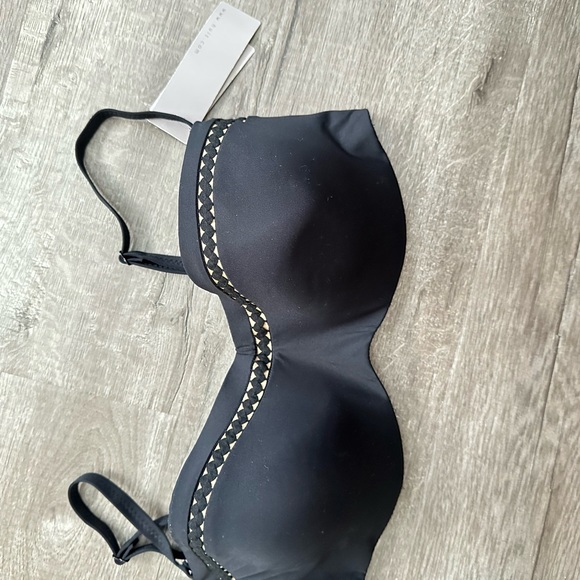 Huit8 2pc swimsuit underwire cup swimsuit black NWT - Picture 5 of 7